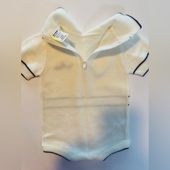 Vintage White Collared Romper Size 6-9M - Picture 4 of 4